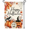 ARGOOFG Happy Halloween Garden Flag 12 x18 Inch Outdoor Yard