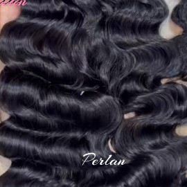 Human Raw Indian Hair Wholesales Loose Deep Natural Wave Bundle Vietnamese and Cambodian Raw Hair Vendorsstyle: Straight, color: Black, Stretched Length: 16 Inches