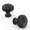 Asidrama 10 Pack Matte Black Kitchen Cabinet Knobs Knurled Cabinet