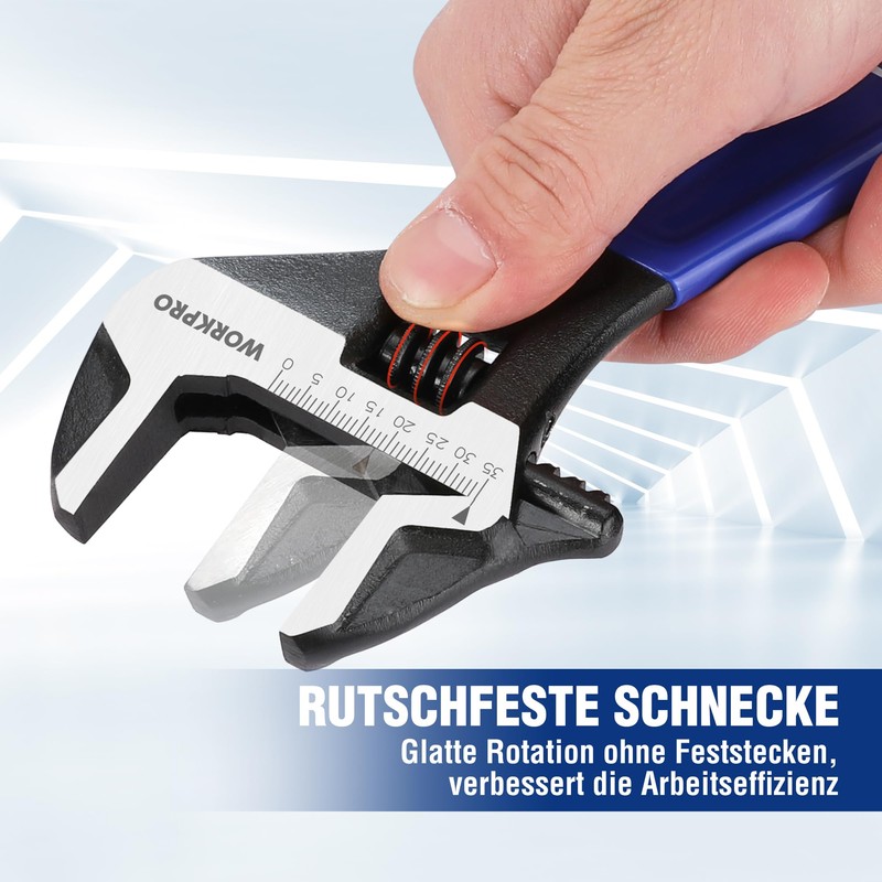 WORKPRO Wrench 250 mm Adjustable Wrench, Adjustable Metric Spanner Made