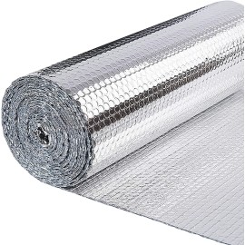 US Energy Products Reflective Double Sided Aluminum Foil Bubble Heat Shield Insulation 4x20 Ft R7