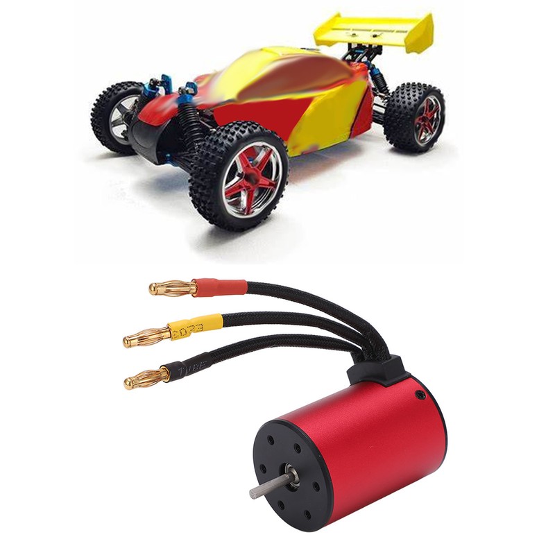 S3650 5200KV Brushless Waterproof Motor 4 Pole 12 Slot RC