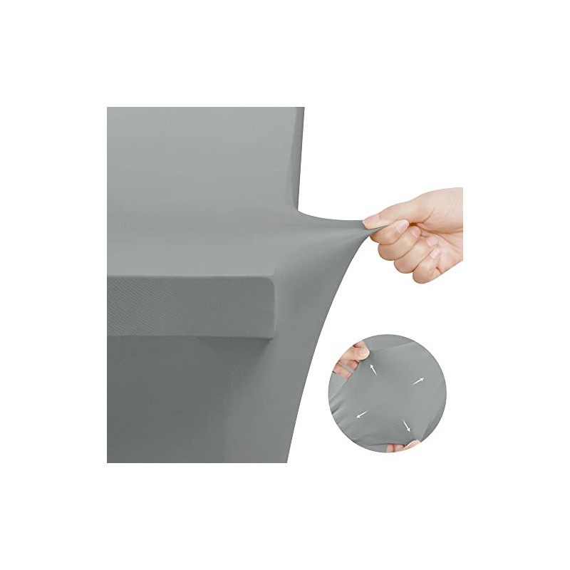 Utopia Kitchen Utopia Kitchen Spandex Tablecloth 10 Pack [6FT, Grey]