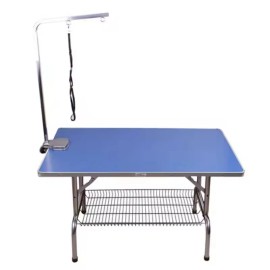 Foldable Stainless Steel Dog Grooming Table Durable, Easy to Clean & SustainableColor: Silver Blue (U.S. Spot Goods), size: 46.06*25.39*5.71in (117*65*14.5cm)