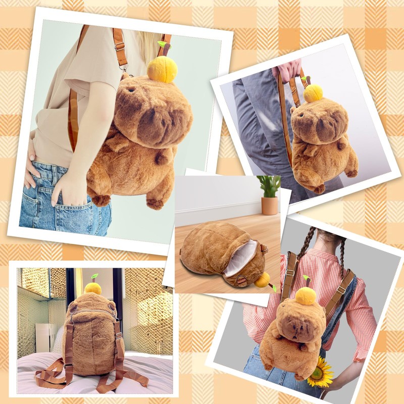 Capybara Children's Backpack, Capybara School Backpack, Capybara Backpack, Capybara Plush