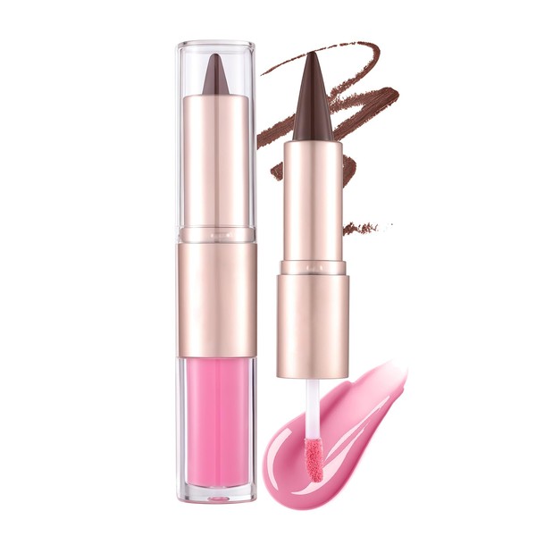 DAGEDA 2 in 1 Matte Lipliner and Lip Plumper Gloss,