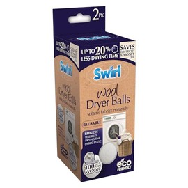 Swirl Fabric Softening Tumble Dryer Balls - Wool - 2 Pack