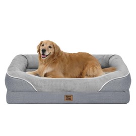Orthopedic Removable Large Dog Bed -XL Large Dog Bed with Washable Cover and Removable Bolsters Non-Slip Bottom & Waterproof Pet Bed Sofa