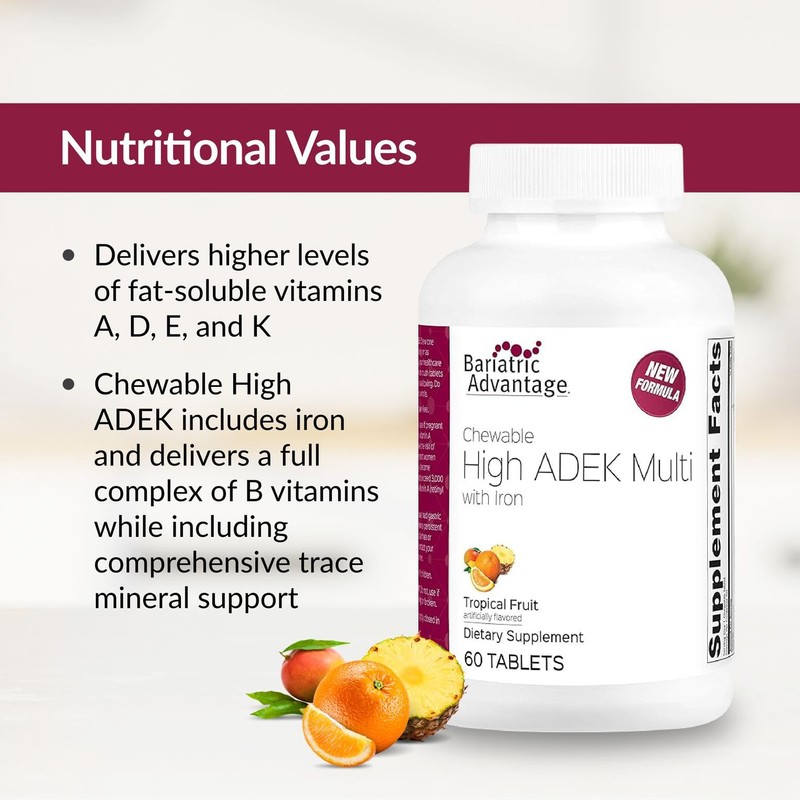 Bariatric Advantage Chewable High ADEK with Iron - for Bariatric