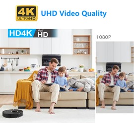 【Free 64G】 Smallest Wireless WiFi IP Camera,Portable Battery Camera,Baby Monitor with HD4K Video Recording Live Feed Night Vision,Motion Detection,Cloud Storage for Security with iOS Android APP