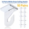 Wakhow 10 Pairs Drop Ceiling Hooks for Hanging, Suspended Track