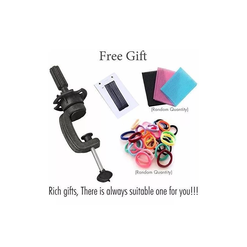 Leeven Maniqui Cabeza Cabello Sintético Negro 50 Cm Leeven