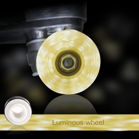 TUCANA 8 Pack Luminous Roller Skate Wheels (32 X 58 mm) for Indoor or Outdoor Double Row Skating, TPU Roller Skating Replacement Accessories (gold)