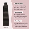Sunya Tape Extensions Real Hair Natural Black Tape in Hair