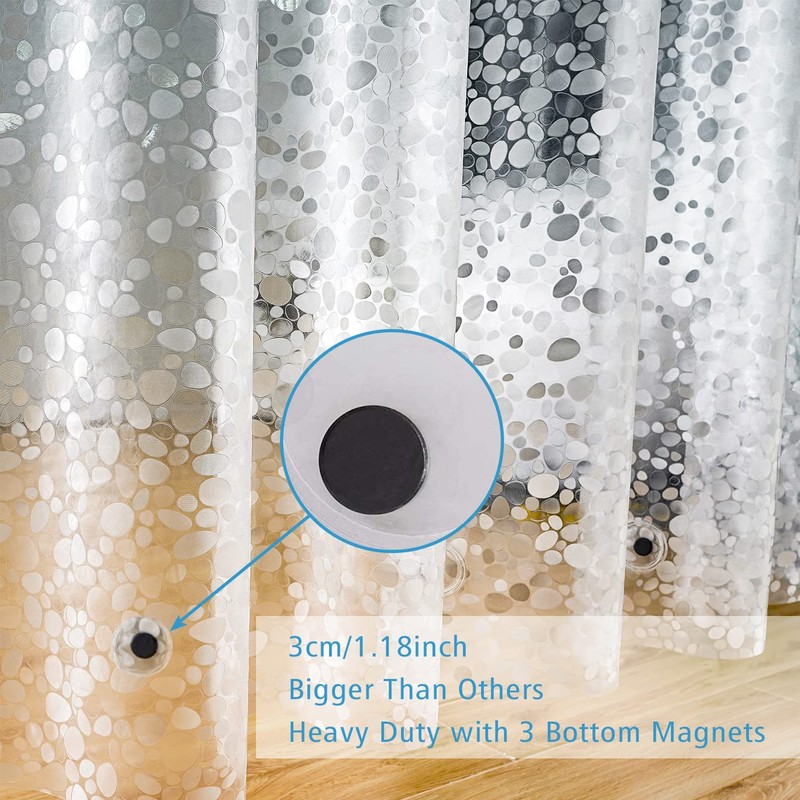 UFRIDAY Extra Long Shower Curtain Liner 72x86 Inch,EVA Plastic Waterproof