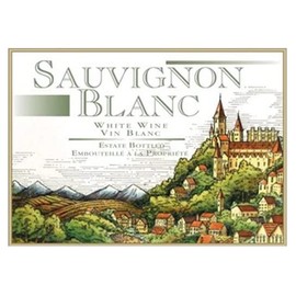 SAUVIGNON BLANC WINE BOTTLE LABELS Pack of 30 Vinyard Scene Self Adhesive, Removable, Easy to Peel Off