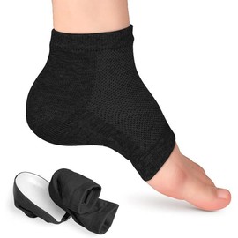 Heightening Wedge Insole Socks Invisible Silicone Height Increase Socks Heel Pad Insert for Plantar Fasciitis Pain Relive and Gait Correction Black 3.5CM/1.4 Inch Up - Color: White, Size: 2.5 CM/1 Inch Up