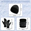 AUTOWT Invierno Juego de Guantes de Bufanda y Gorro, 3