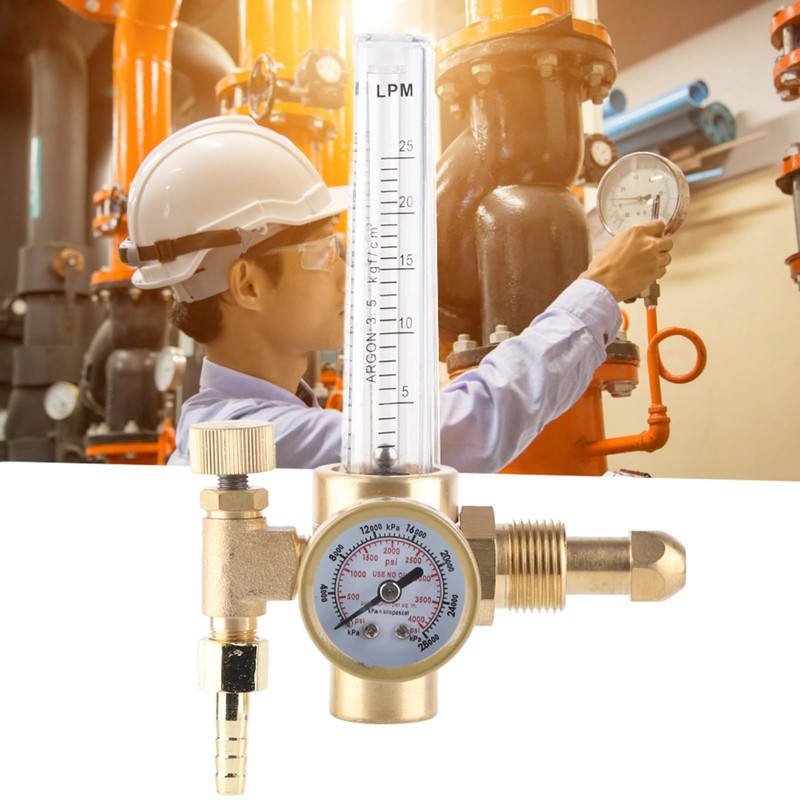 G5/8‑14 CGA580 Argon Flowmeter Regulator Mig Tig Welder Welding Regulator