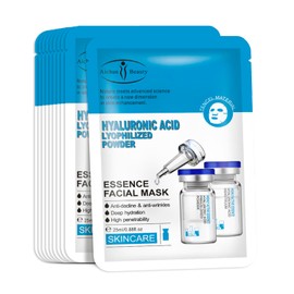 AICHUN BEAUTY Essence Facial Mask Tencel Material Anti-acne Anti-wrinkles Moisturizing Deep Cleaning Contractive Pore 25ml/0.88fl.oz (HYALURONIC ACID LYOPHILIZED POWDER(10pcs))