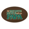 CafePress My Favorite People Call Me Papa Oval Car Bumper