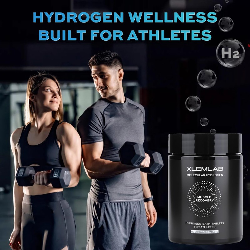 XLEMLAB Hydrogen Bath Bombs Tablets,H2 Tablets with Magnesium for Muscle