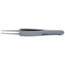 KNIPEX 92 21 11 ESD Precision Tweezers with Rubber Grips ESD 123 mm