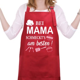 HOWAF Apron Grandma Gift, Apron Mum Gift, Women's Kitchen Apron with Pockets, Gifts for Mum, Grandma, Christmas, Birthday Gift, Mother's Day Gift, Mommy