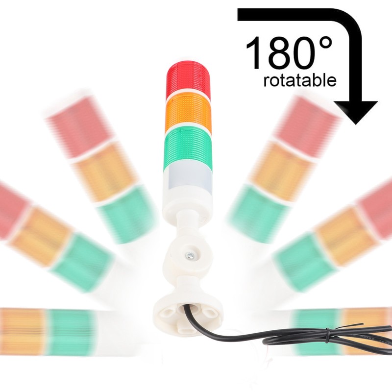 LED Signal Tower Light 3 Tier Red Yellow Green IP54