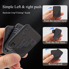 Sunny Power Fidget Toys, Novelty Gag Sensory Metal Poker Fidget Slider for Adults, Hand Spinners Gifts for Kids Men and Women