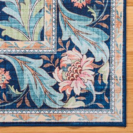 Gertmenian Indoor Boho Area Rug - 6x9 Medium, Non Slip, Super Strong, Ideal for High Traffic Areas in Bedroom, Living Room, Kitchen - Altair, Navy, 24512