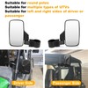UTV Side View Mirrors, PSLER UTV Universal Rear View Side