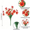 Artificial Flowers Outdoor UV Resistant Fake Silk Flowers, 12 Bundles