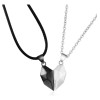 Patry 2x Collar Corazon Parejas Metal Magnético Imán Amor Amistad