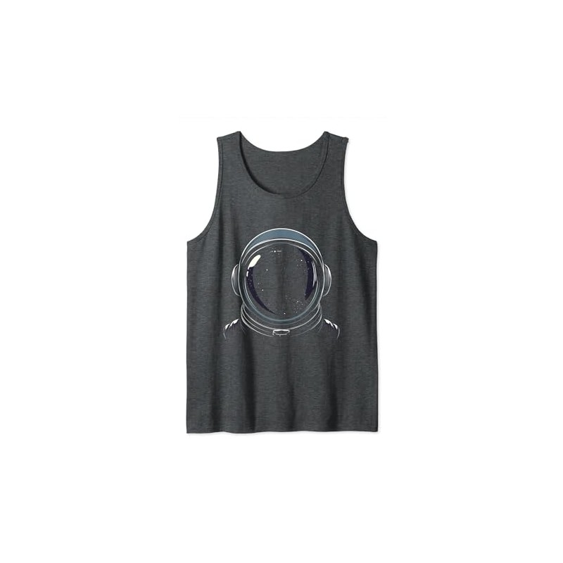 Retro Futuristic Space Helmet Tank Top
