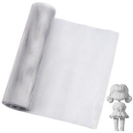 OLYCRAFT White Sculpting Wire Mesh 3mx30cm Aluminum Sculpting Wire Mesh 0.25mm Thick Aluminum Wire Mesh Roll Stainless Mesh Screen for Sculpting Clay DIY Projects Jewelry Making