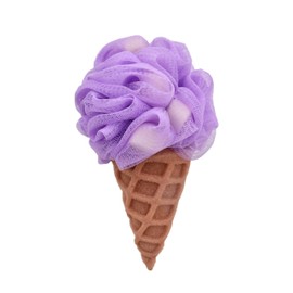 INVIGORATE FOR KIDS Esponja de Baño para Niños, Suave al Tacto con Increíbles Diseños, Cómoda Lavable y Reutilizable, Super Divertida para Pequeños. (Helado (lila))