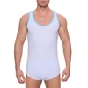 Landofgenie Men's Sleeveless Vest Bodysuit One-Piece Pyjamas Cotton Onesie Romper
