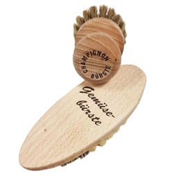 Vegetable Brush and Mushroom Brushes Fruit Vegetable Cleaning Brush Set 100% Natural Pack of 2