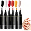 6 Piezas Pen Esmalte de Esmalte de Uñas, Rotuladores de