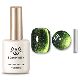 BORN PRETTY Cat Magnetic Gel Nail Polish 9D Wormhole Holorgraphic Cat Magnetic Eye Gel Polish U v Nail Gel Diy Art for Girls Women 15ML