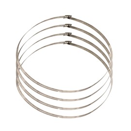 4 Pieces Large Size 550mm / 21.6inch Metal Hose Clips Stainless Steel Pipe Clamps Duct Clamps Adjustable for Securing Hoses and Pipes Tube