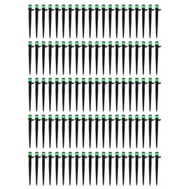100pcs Drip Emitters 360 Degree Adjustable Water Flow Drippers Sprayer for Patio Lawn Bed Watering System 13cm / 5.1in  Green
