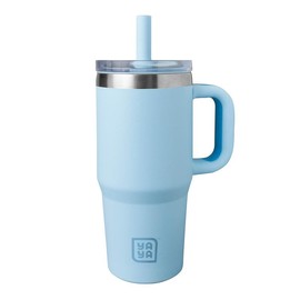 YAYA My First Travel Tumbler for Toddlers, Portable Stainless Steel Tumbler with Silicone Straw & Leak-Proof Lid, Insulated Bottle for 12+ Hrs of Cold Drinks Flask Containers:_Yellow_12oz