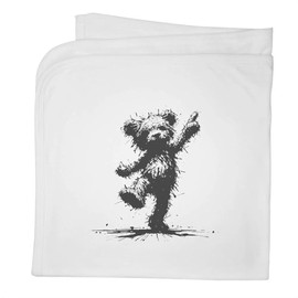 Azeeda 'Scruffy Teddy Bear Dancing' Cotton Baby Blanket/Shawl (BY00044912)