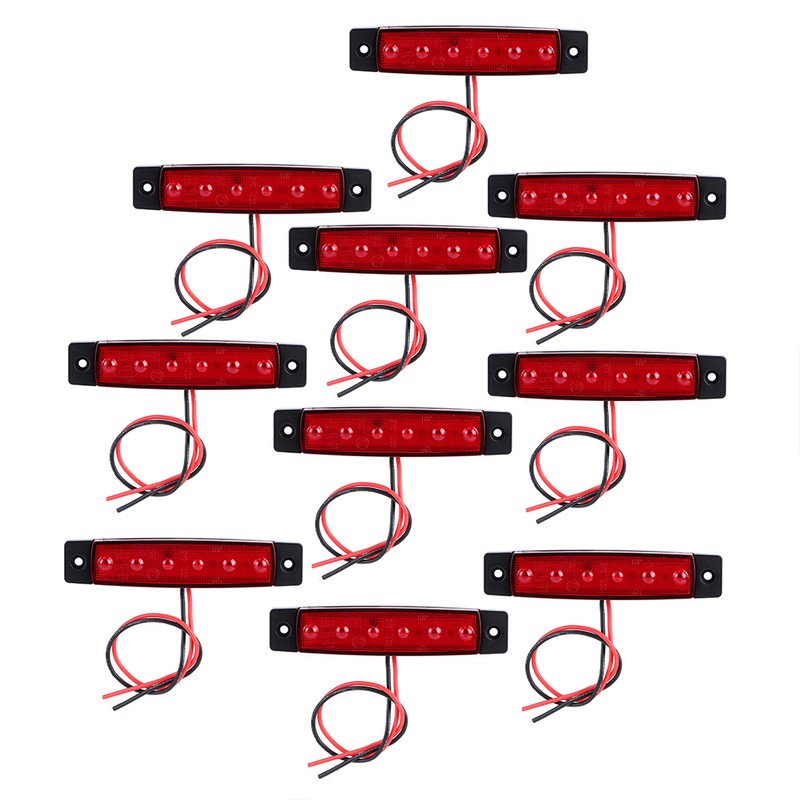 10Pcs/Set Truck Side Marker Light Signal Warning Indicator Lamp with