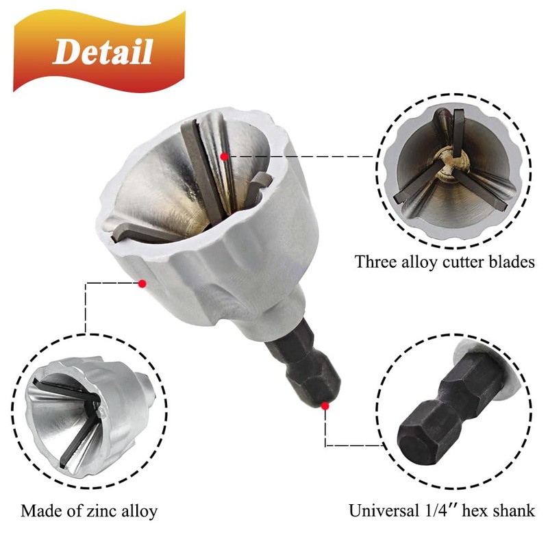 Teocpai Deburring External Chamfer Tool Bolt Thread Repair Tool Deburring
