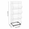 Retail Display Rack, 5 Tier Wire Grid Retail Display Shelf