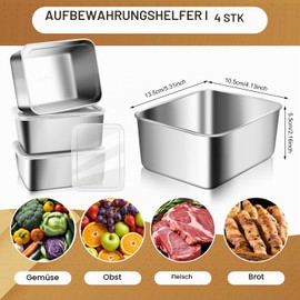 Food Storage Box for Refrigerator Stainless Steel