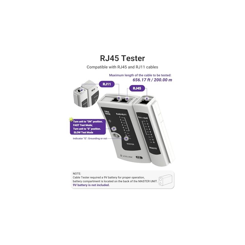 VCELINK RJ45 Crimp Tool, All-In-One Ethernet Pass Through Crimper for